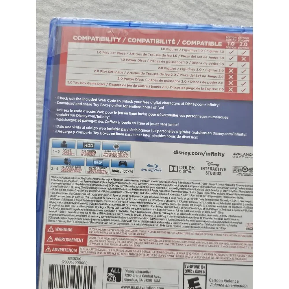 Disney Infinity 2.0 Edition Sony PlayStation 4 PS4 Video Game NEW